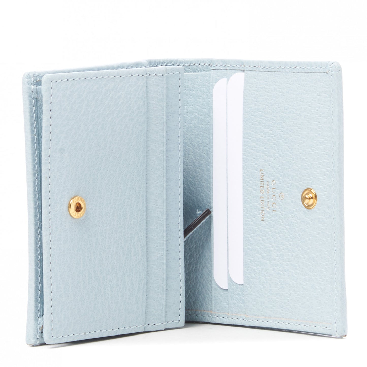 Canvas Flora Card Case Wallet Blue