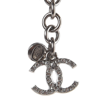Chanel Pearl Crystal CC Short Necklace Silver 5 of 7