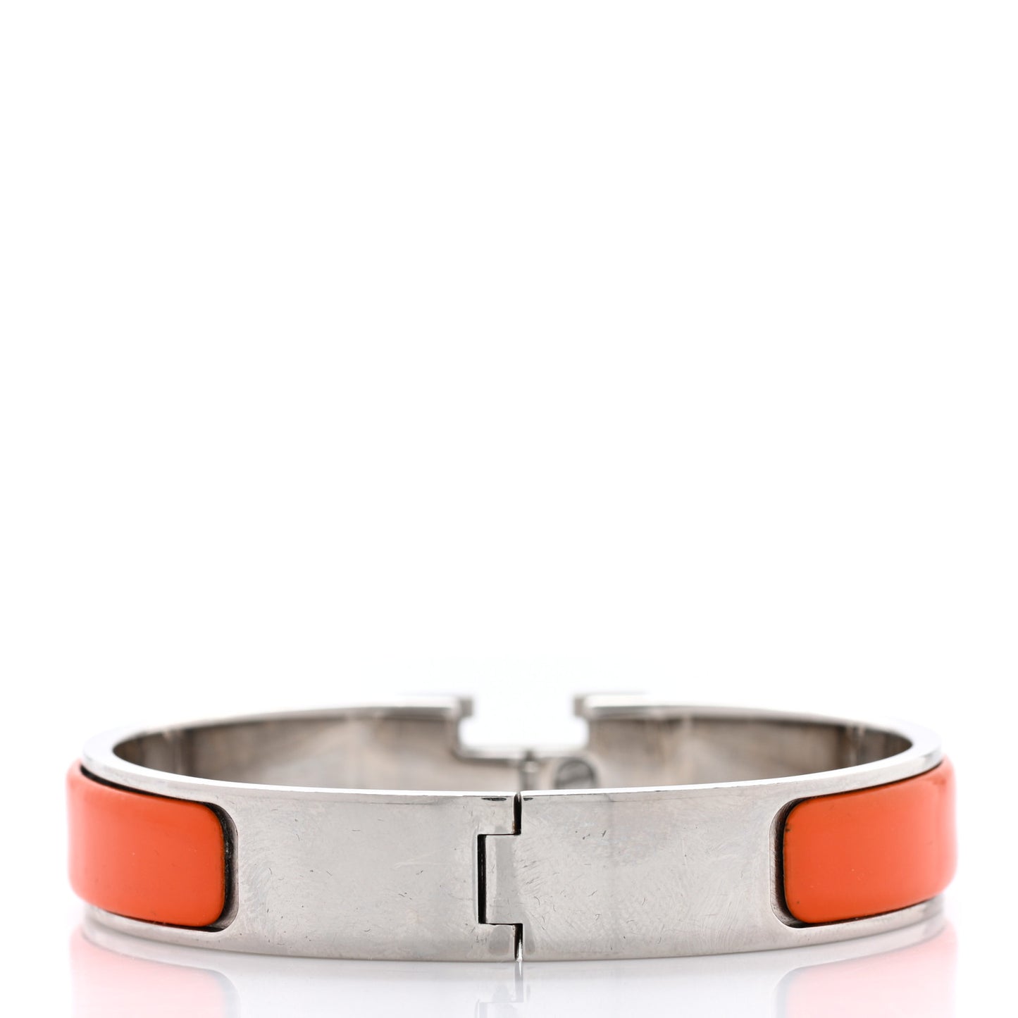 Enamel Narrow Clic Clac H Bracelet PM Orange