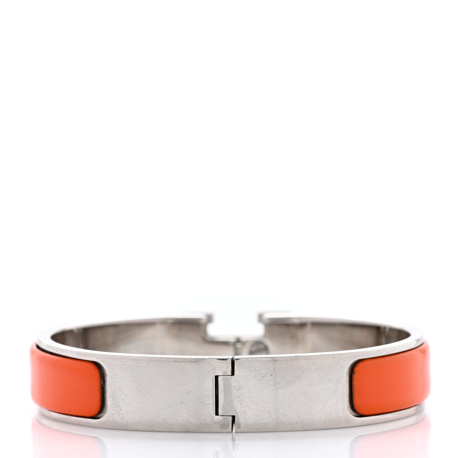 Hermes Enamel Narrow Clic Clac H Bracelet PM Orange 3 of 8