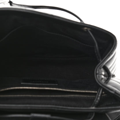 Saint Laurent Calfskin Y Quilted Monogram Small Loulou Backpack Black 5 of 10