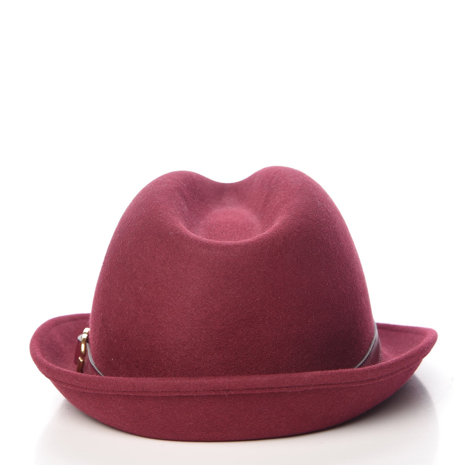 Gucci Felt Horsebit Fedora Hat S Burgundy 6 of 9