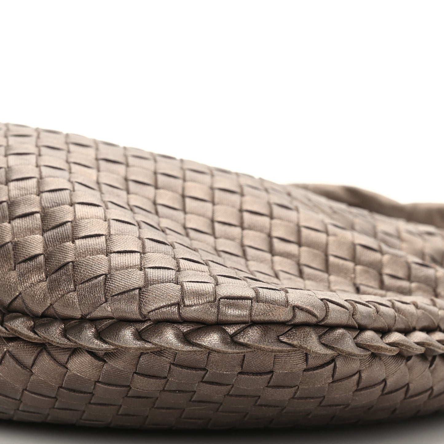 Metallic Nappa Intrecciato Medium Veneta Hobo Copper