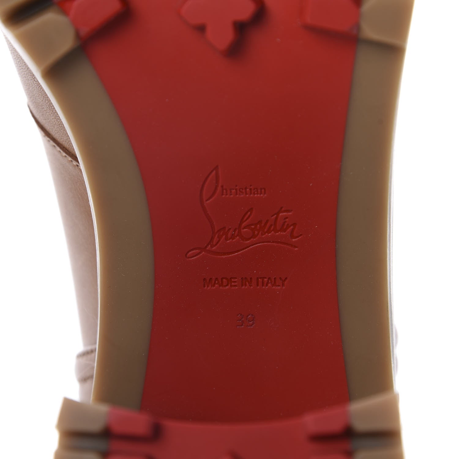 Christian Louboutin Calfskin Shearling Yetita 70 Hiker Booties 39 Cuoio Naturel 8 of 8