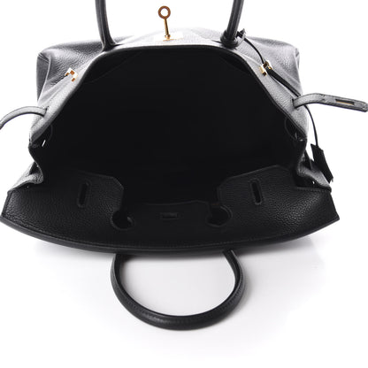 Hermes Taurillon Clemence Birkin 35 Black 5 of 14