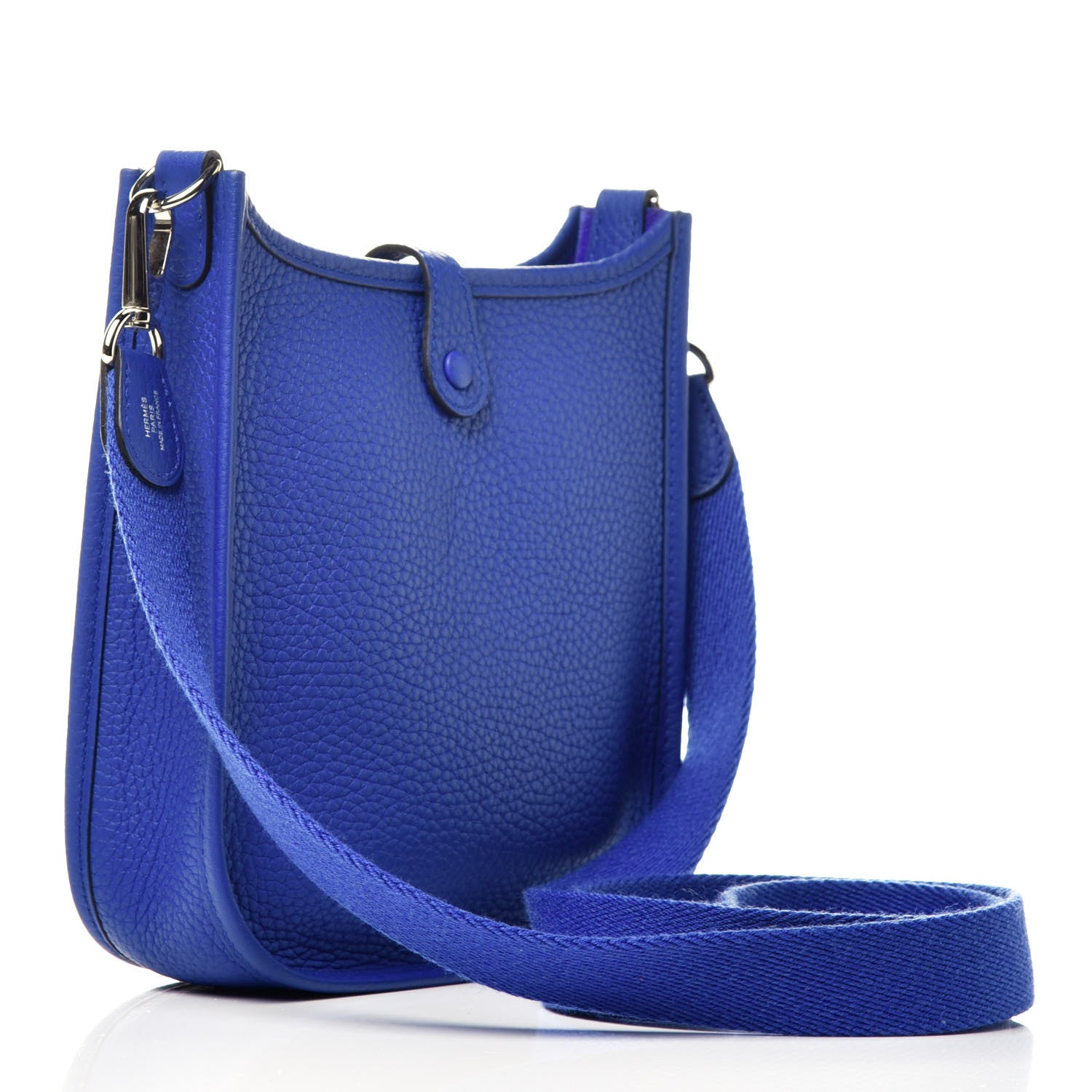 Hermes Taurillon Clemence Evelyne TPM Bleu Electrique 3 of 8
