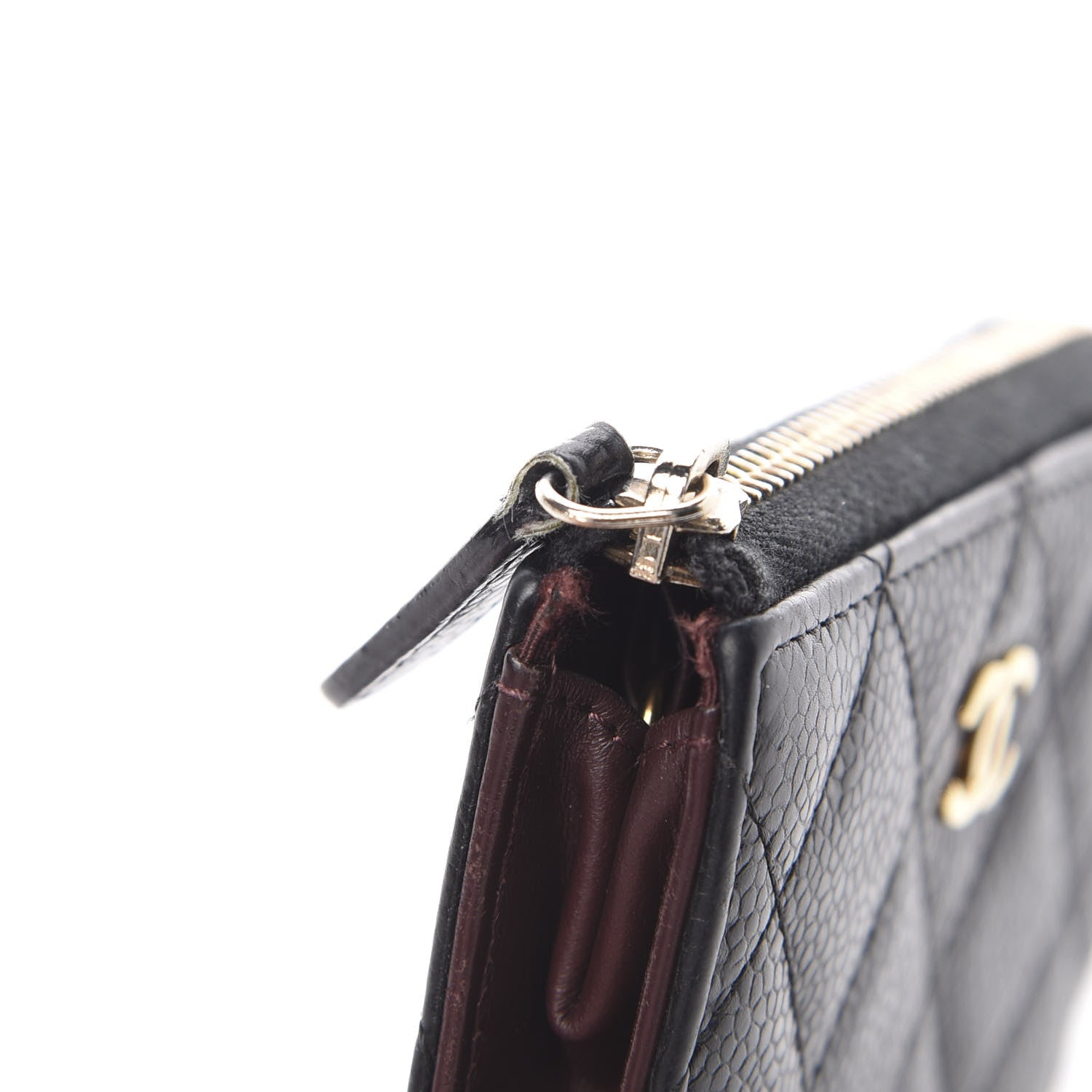 Chanel Caviar Quilted Zipped Key Holder Case Black 8 of 10