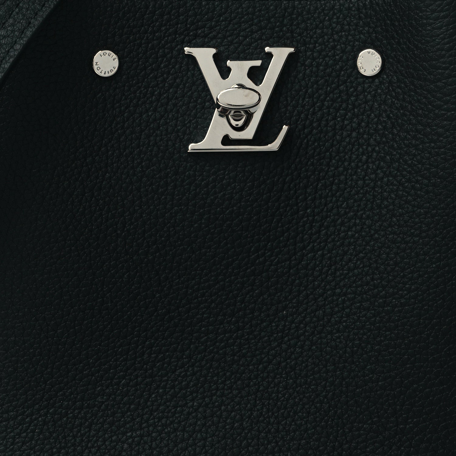 Louis Vuitton Calfskin Nano Lockme Bucket Black 7 of 9
