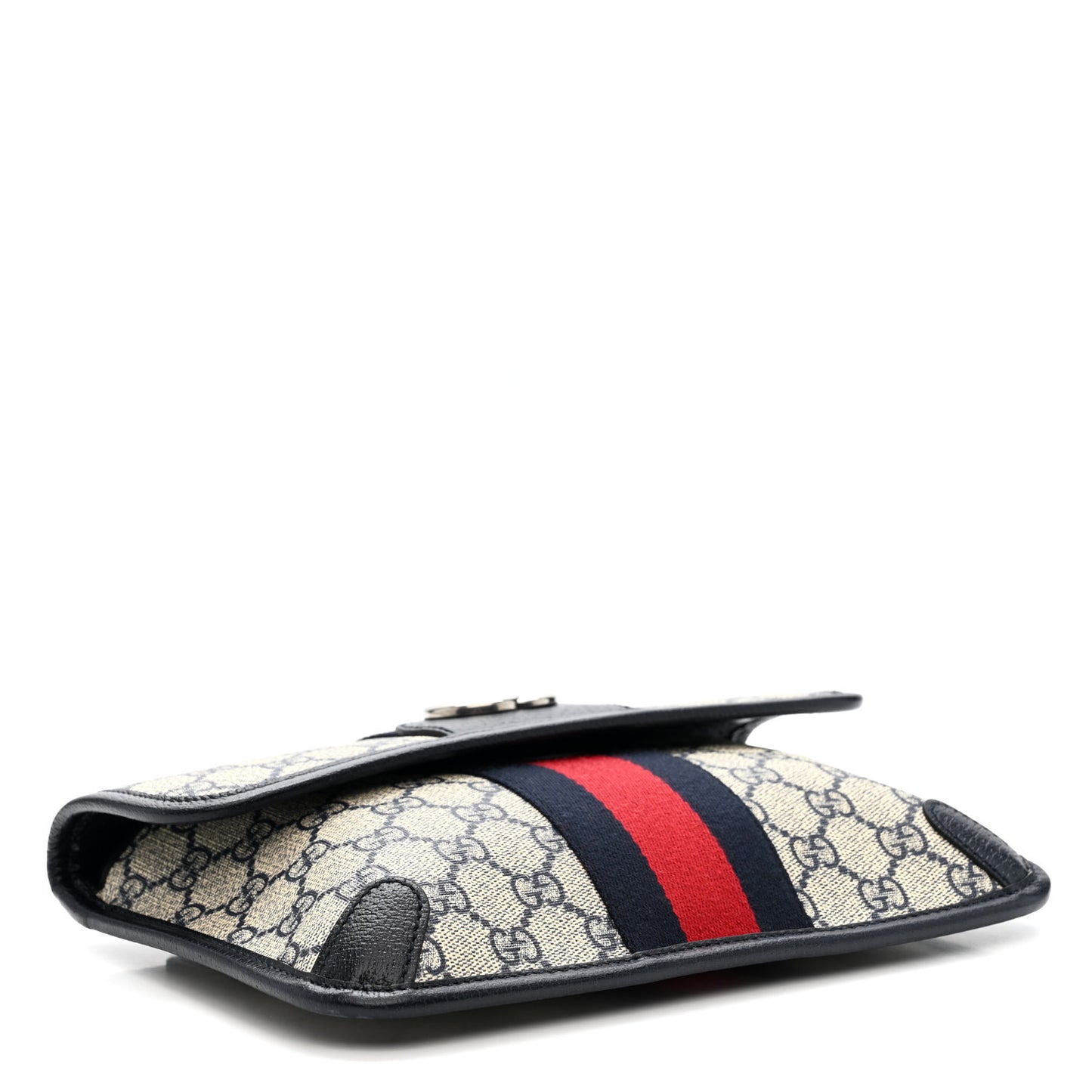 GG Supreme Monogram Web Small Ophidia Belt Bag 80 32 Beige Navy