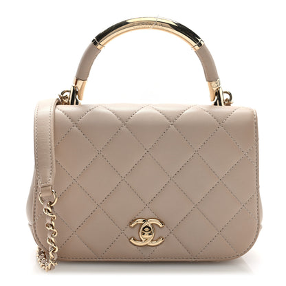 Chanel Lambskin Mini Carry Chic Flap Beige 1 of 10