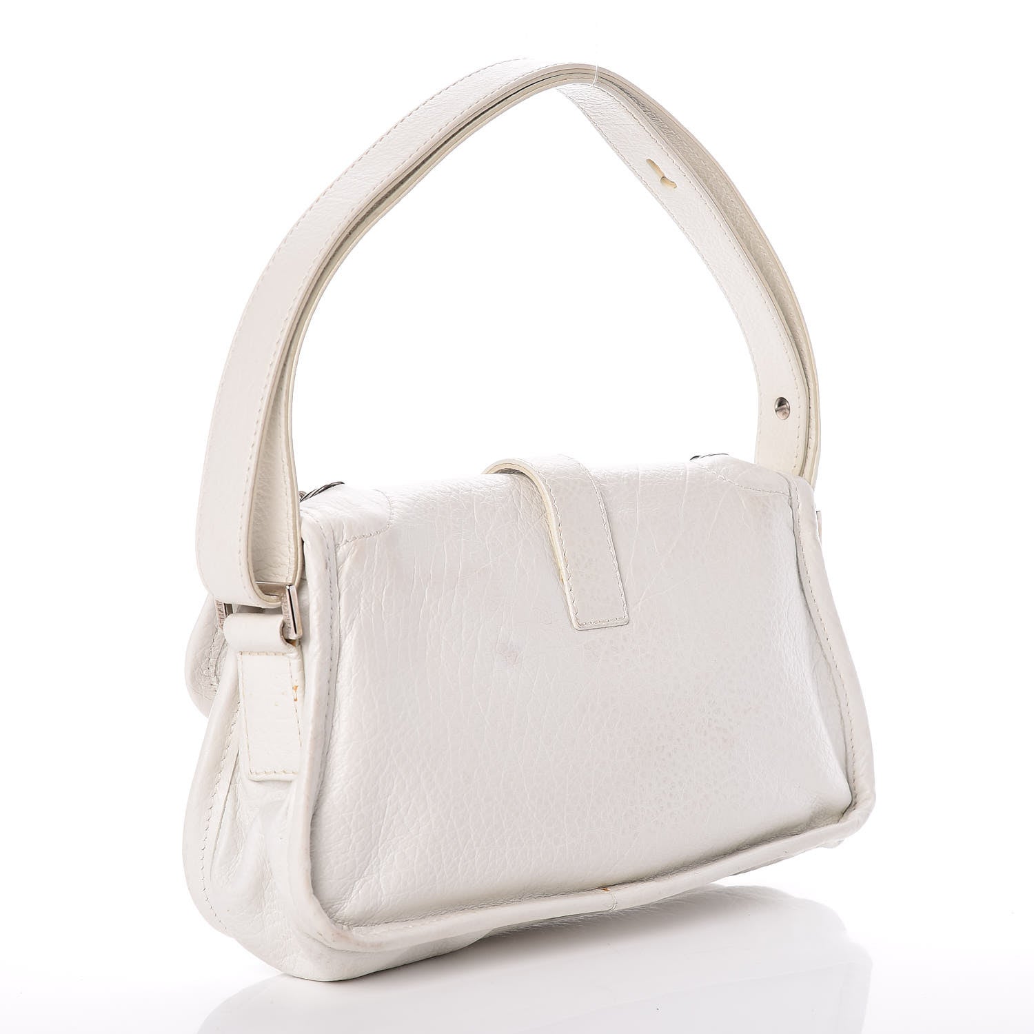 Chanel Calfskin Mademoiselle Flap Shoulder Bag White 3 of 12