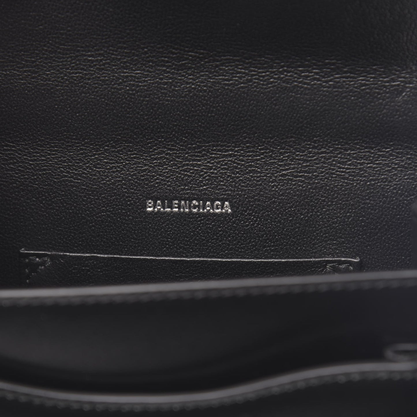Box Calfskin Monochrome XS Sharp Top Handle Bag Black