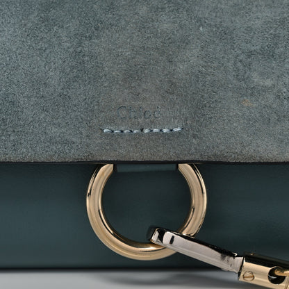 Chloe Suede Calfskin Mini Faye Shoulder Bag Cloudy Blue 8 of 12