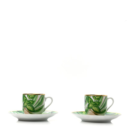 Hermes Porcelain Passifolia Coffee Cup And Saucer Set Of 2 3 of 9