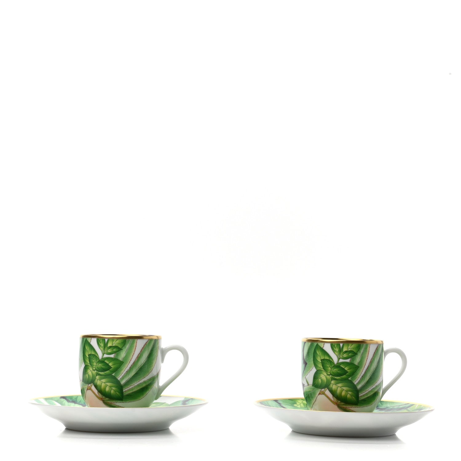 Hermes Porcelain Passifolia Coffee Cup And Saucer Set Of 2 3 of 9