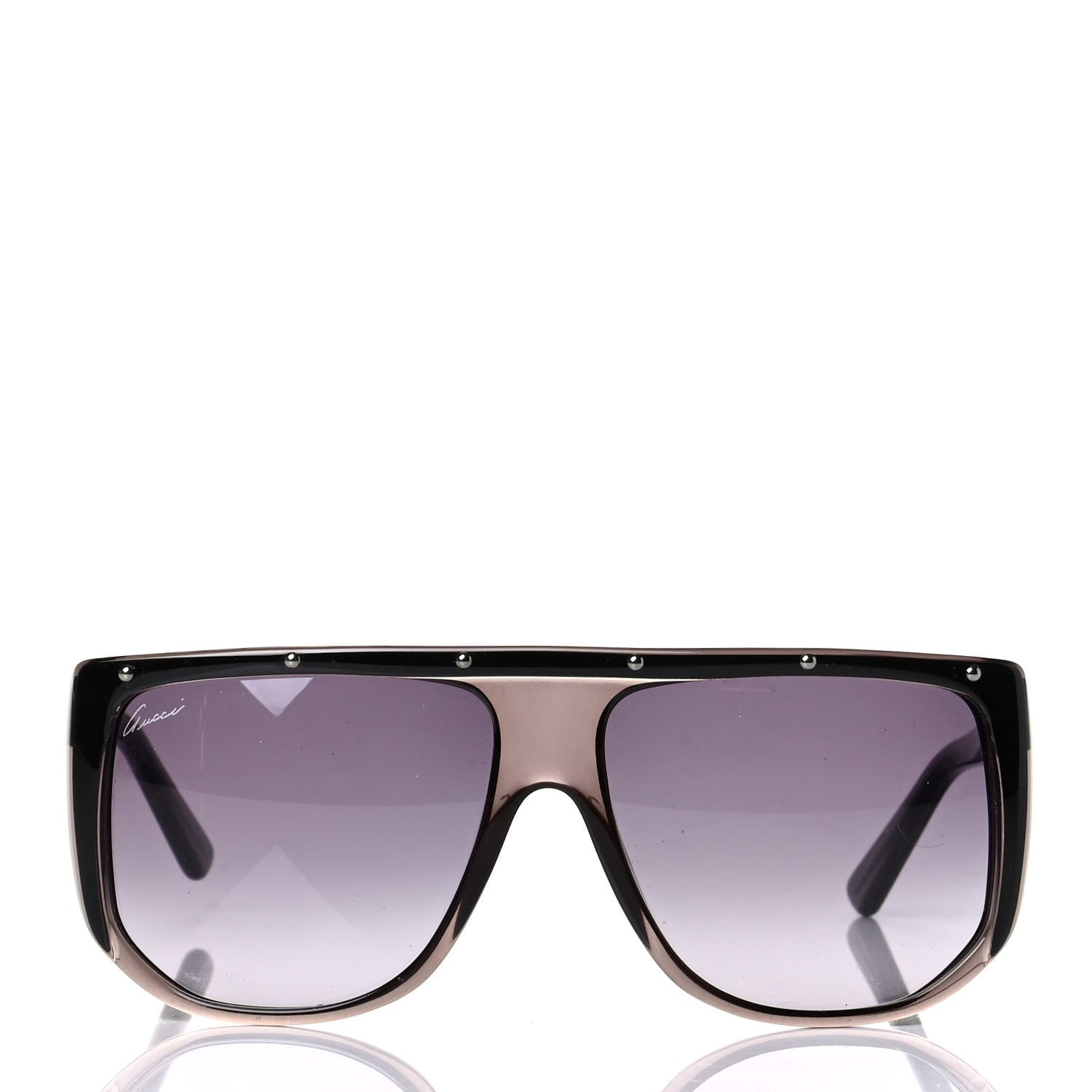 Gucci Studded Shield Sunglasses GG 3705/S Grey 2 of 5