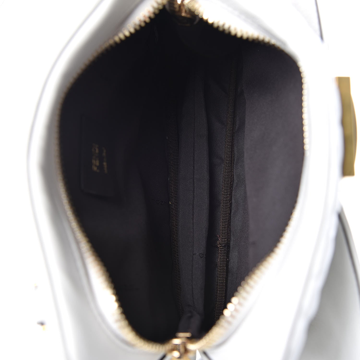 Fendi Nappa FF 1974 Diagonal Embossed Upside Down Belt Bag White 7 of 9