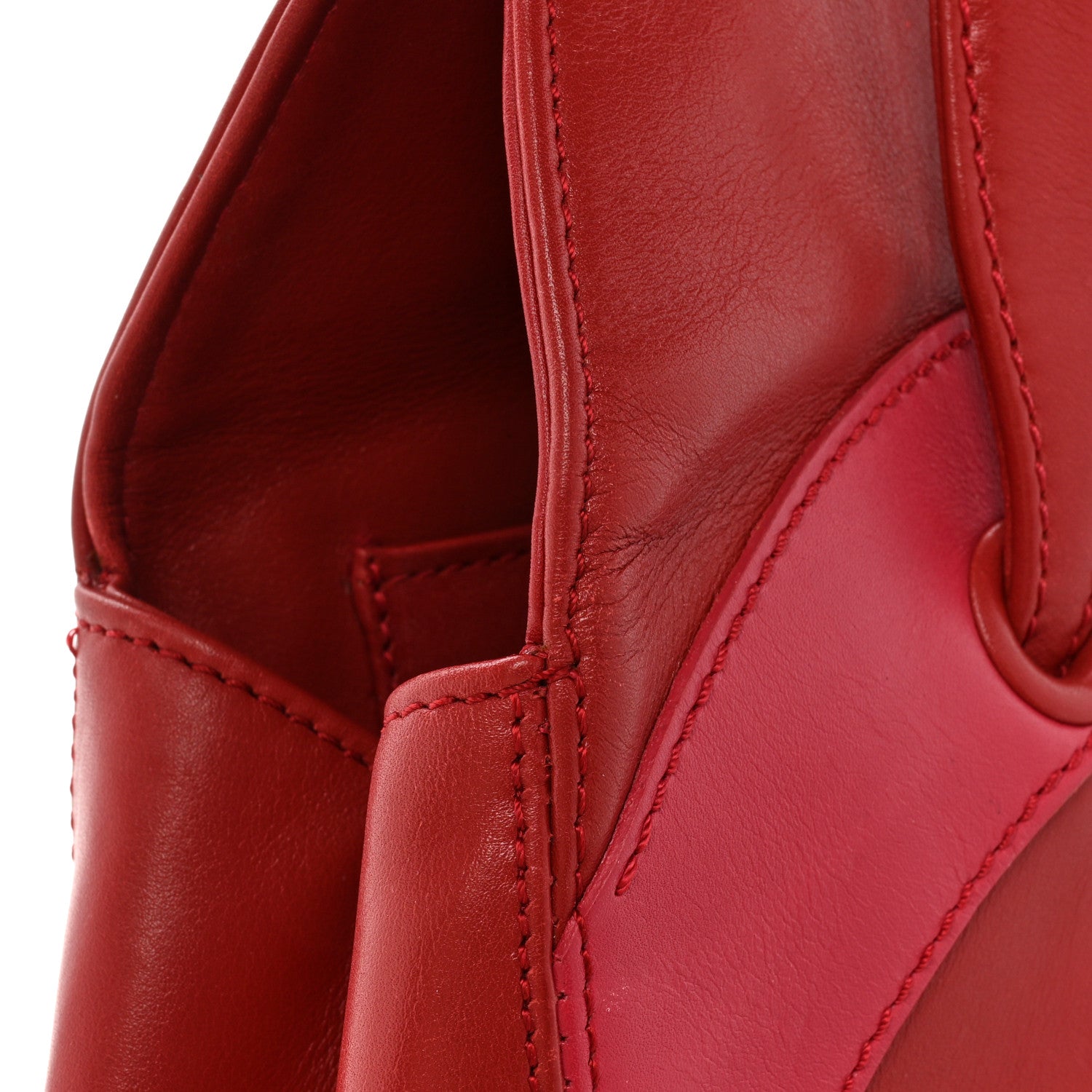 Chanel Calfskin CC Stitched Tote Red 19 of 20