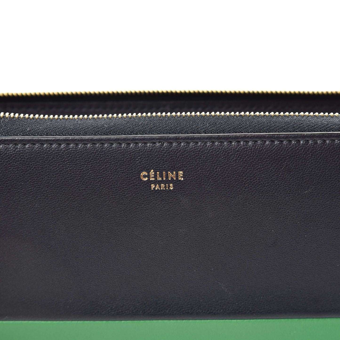 Lambskin Large Zip Around Multifunction Wallet Grass Navy