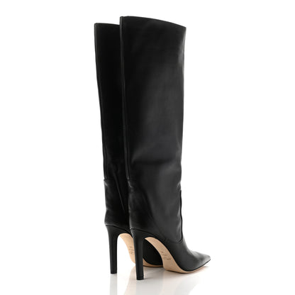 Jimmy Choo Calfskin Knee High Mavis 100 Boots 40.5 Black 4 of 15