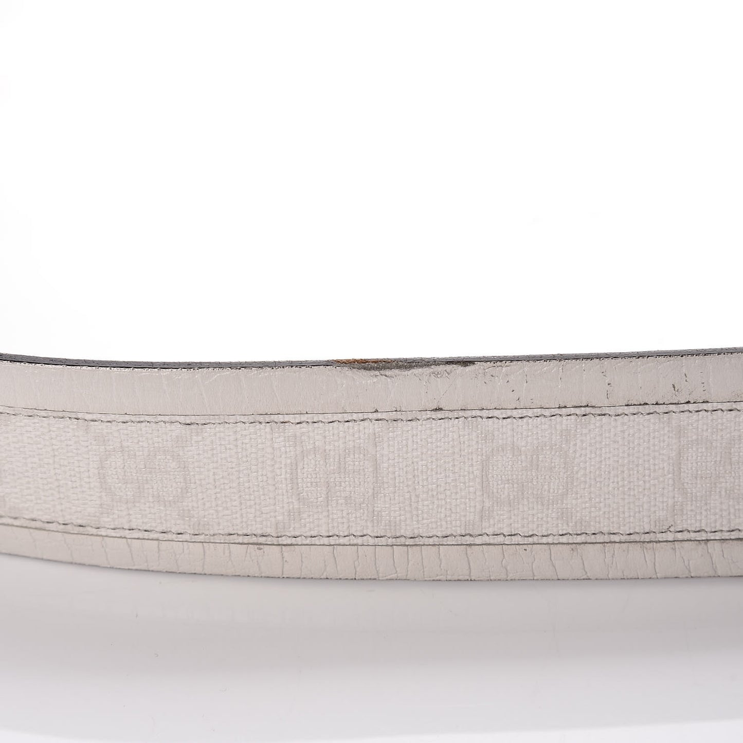 GG Plus Monogram Calfskin Interlocking G 40mm Belt 95 38 White