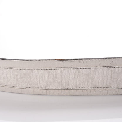 Gucci GG Plus Monogram Calfskin Interlocking G 40mm Belt 95 38 White 11 of 16