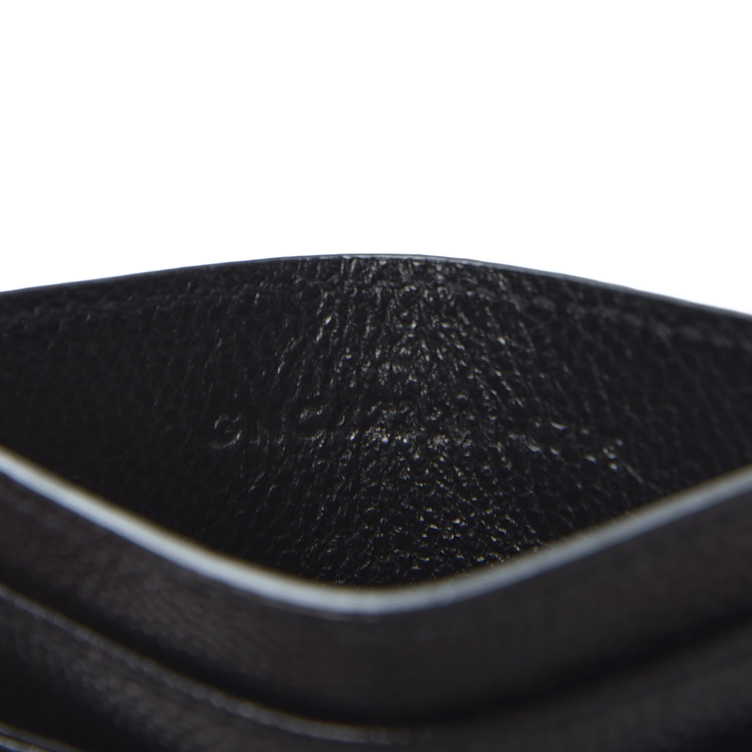 Saint Laurent Grain De Poudre Matelasse Chevron Monogram Credit Card Case Black 8 of 8