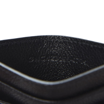Saint Laurent Grain De Poudre Matelasse Chevron Monogram Credit Card Case Black 8 of 8