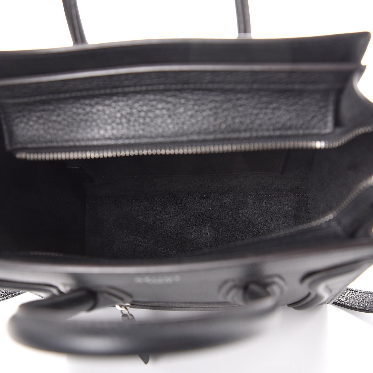Drummed Calfskin Nano Luggage Black