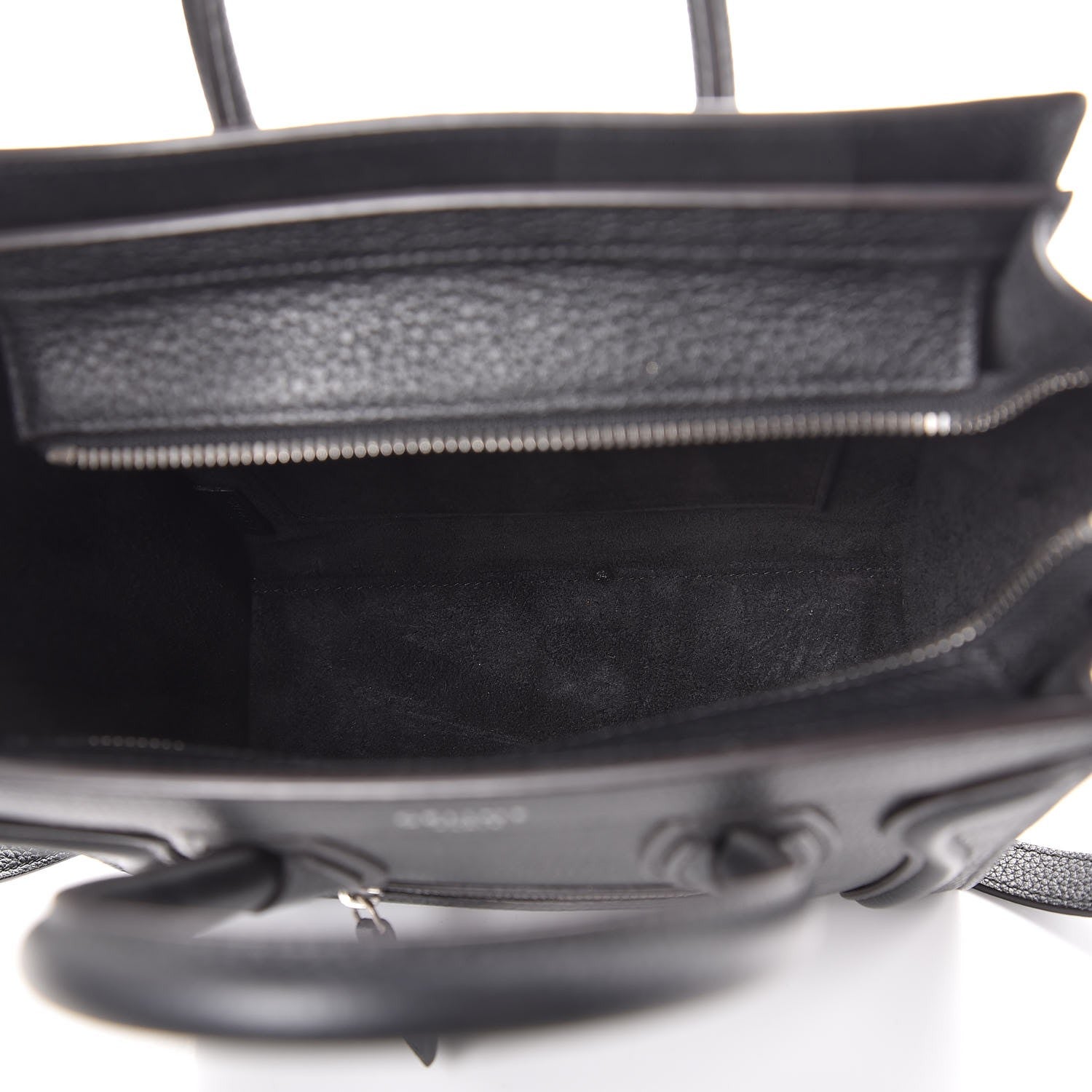Celine Drummed Calfskin Nano Luggage Black 8 of 11