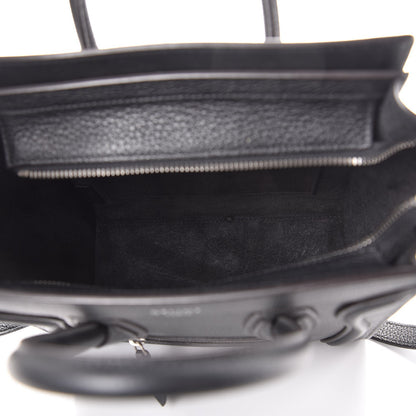 Celine Drummed Calfskin Nano Luggage Black 8 of 11