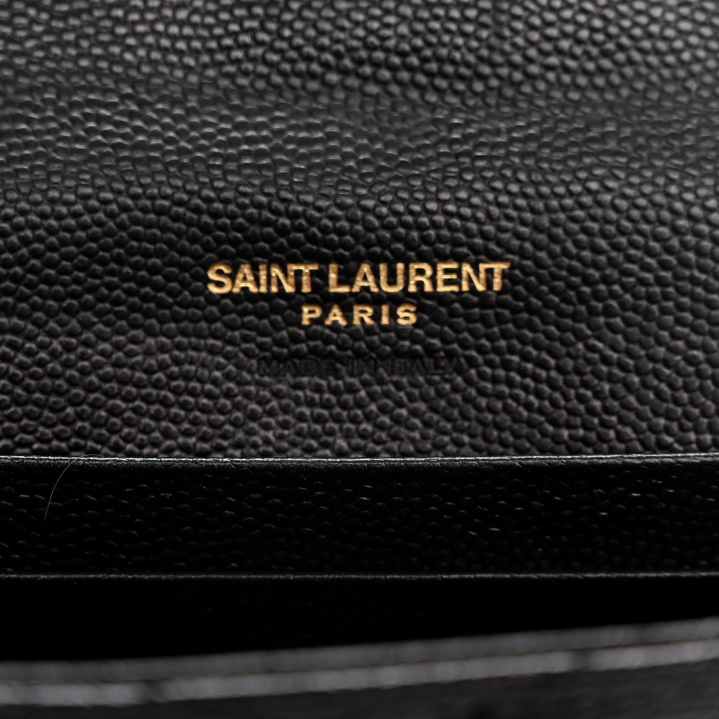 Grain De Poudre Matelasse Chevron Small Monogram Envelope Wallet Black