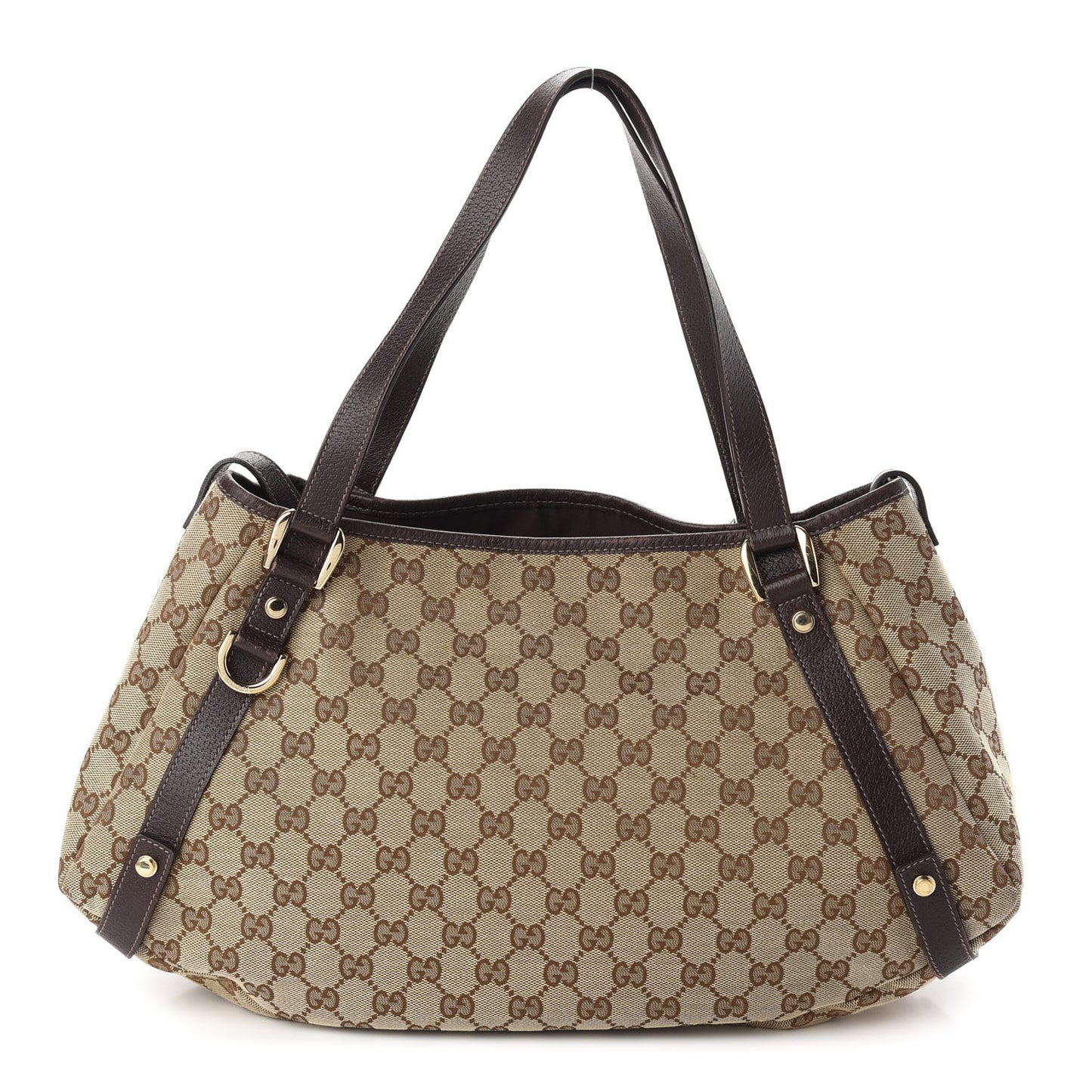 Monogram Medium Abbey Shoulder Bag Dark Brown