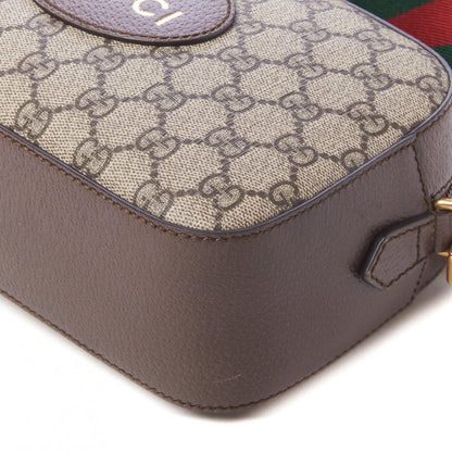Gucci GG Supreme Monogram Web Neo Vintage Shoulder Bag Beige New Acero Crop 4 of 9