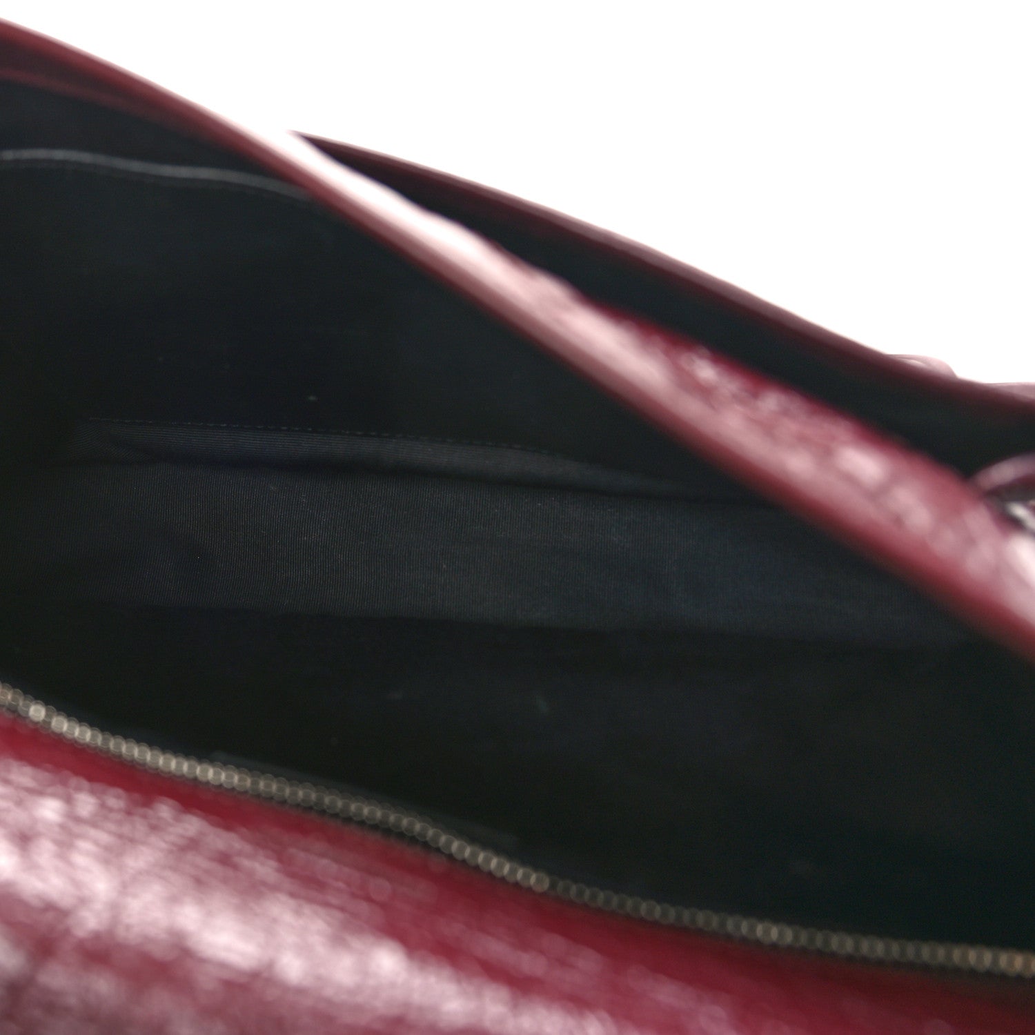 Saint Laurent Crinkled Calfskin Matelasse Monogram Medium Niki Chain Satchel Rouge Legion 5 of 13