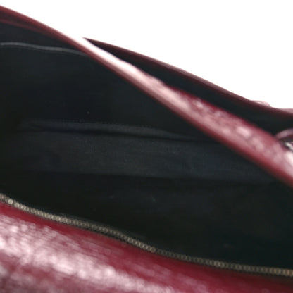 Saint Laurent Crinkled Calfskin Matelasse Monogram Medium Niki Chain Satchel Rouge Legion 5 of 13