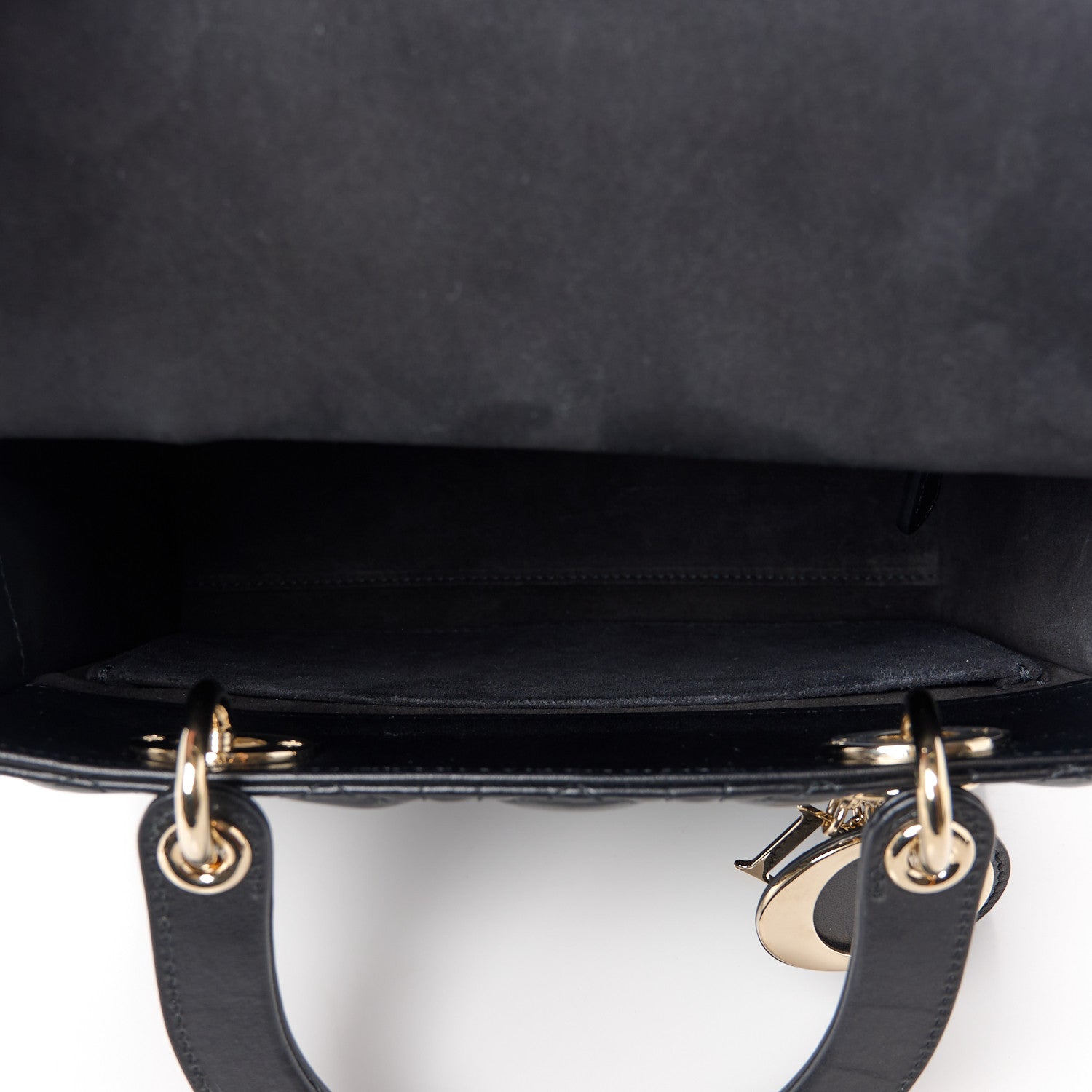 Christian Dior Lambskin Cannage Medium Lady Dior Black 5 of 10