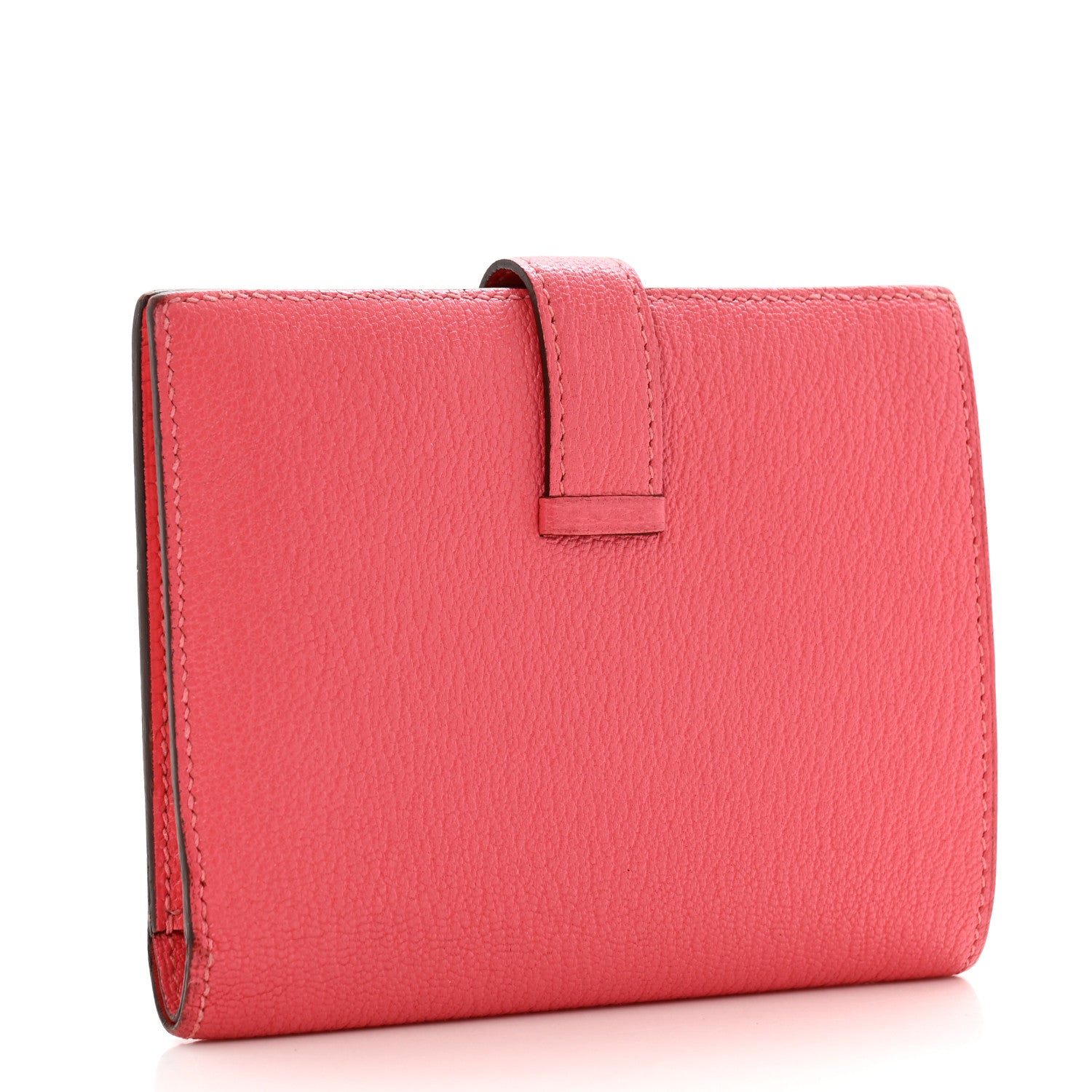 Hermes Chevre Mysore Bearn Compact Wallet Rose Lipstick 3 of 11