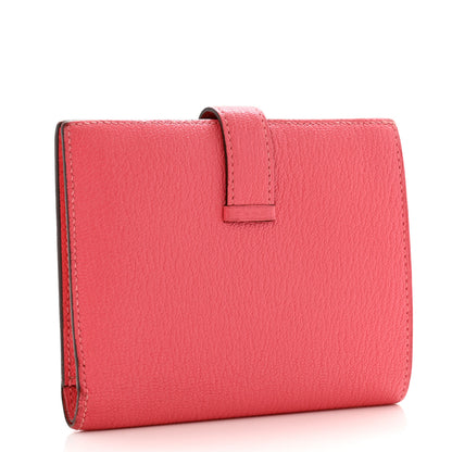 Hermes Chevre Mysore Bearn Compact Wallet Rose Lipstick 3 of 11