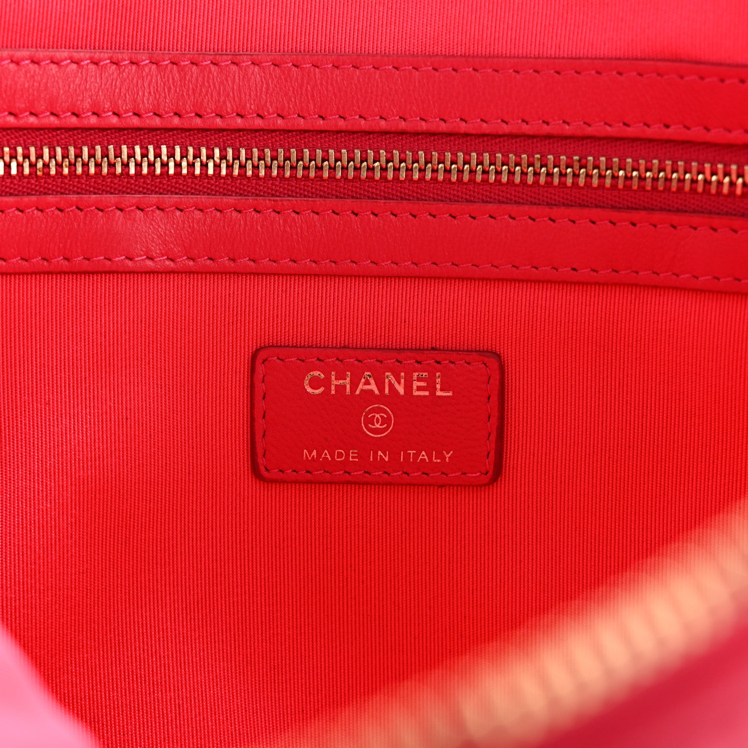 Chanel Lambskin Quilted Large Cosmetic Case Fuchsia 6 of 9