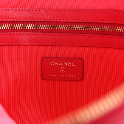 Chanel Lambskin Quilted Large Cosmetic Case Fuchsia 6 of 9