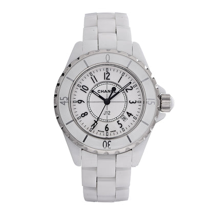 Chanel Stainless Steel Ceramic 33mm J12 Quartz Watch White 1 of 11