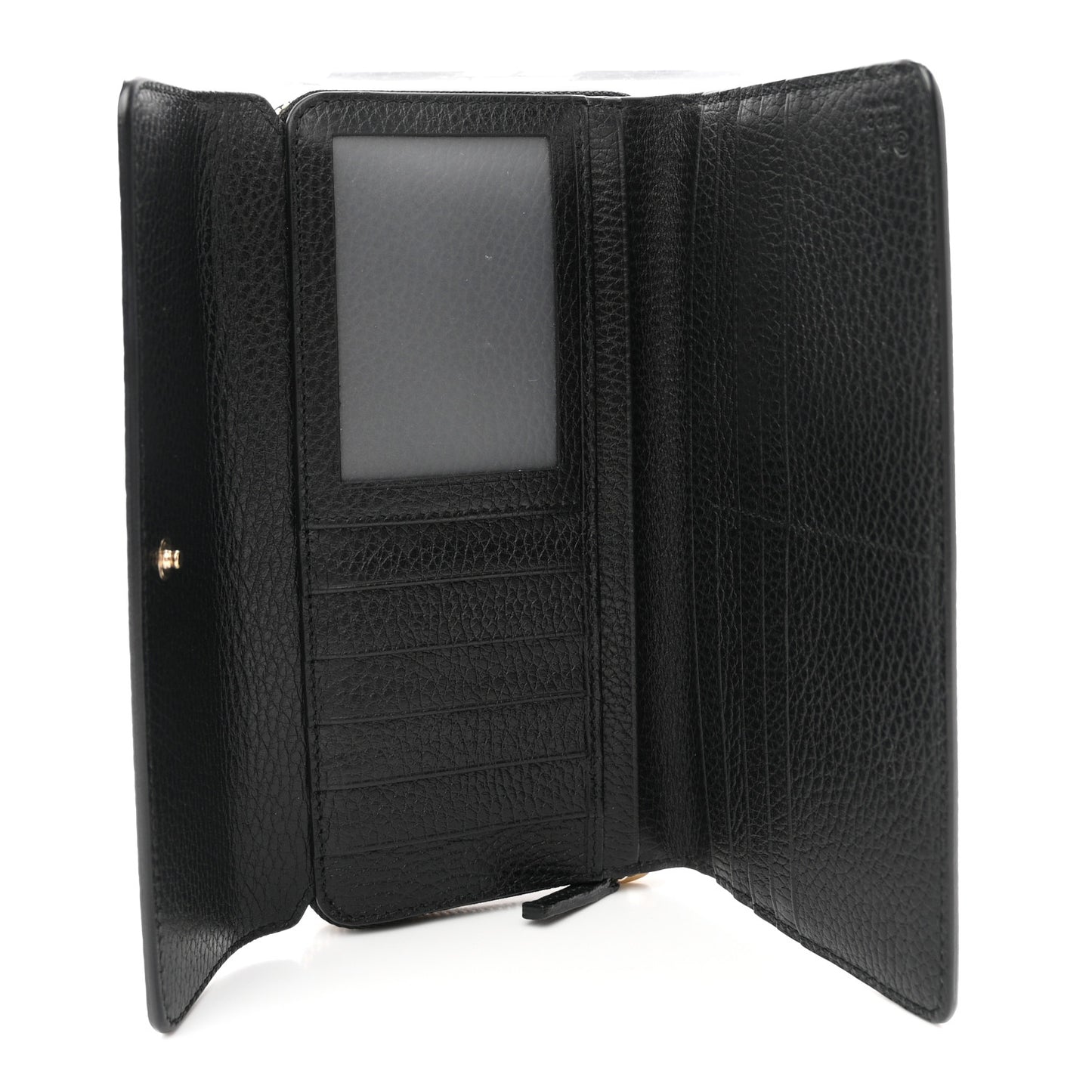 Dollar Calfskin Interlocking G Continental Wallet Black
