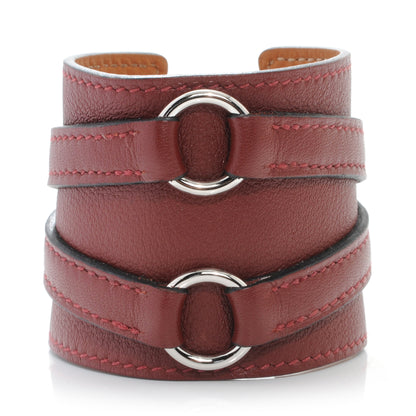 Hermes Swift Leather Alma Cuff Rouge H 1 of 8