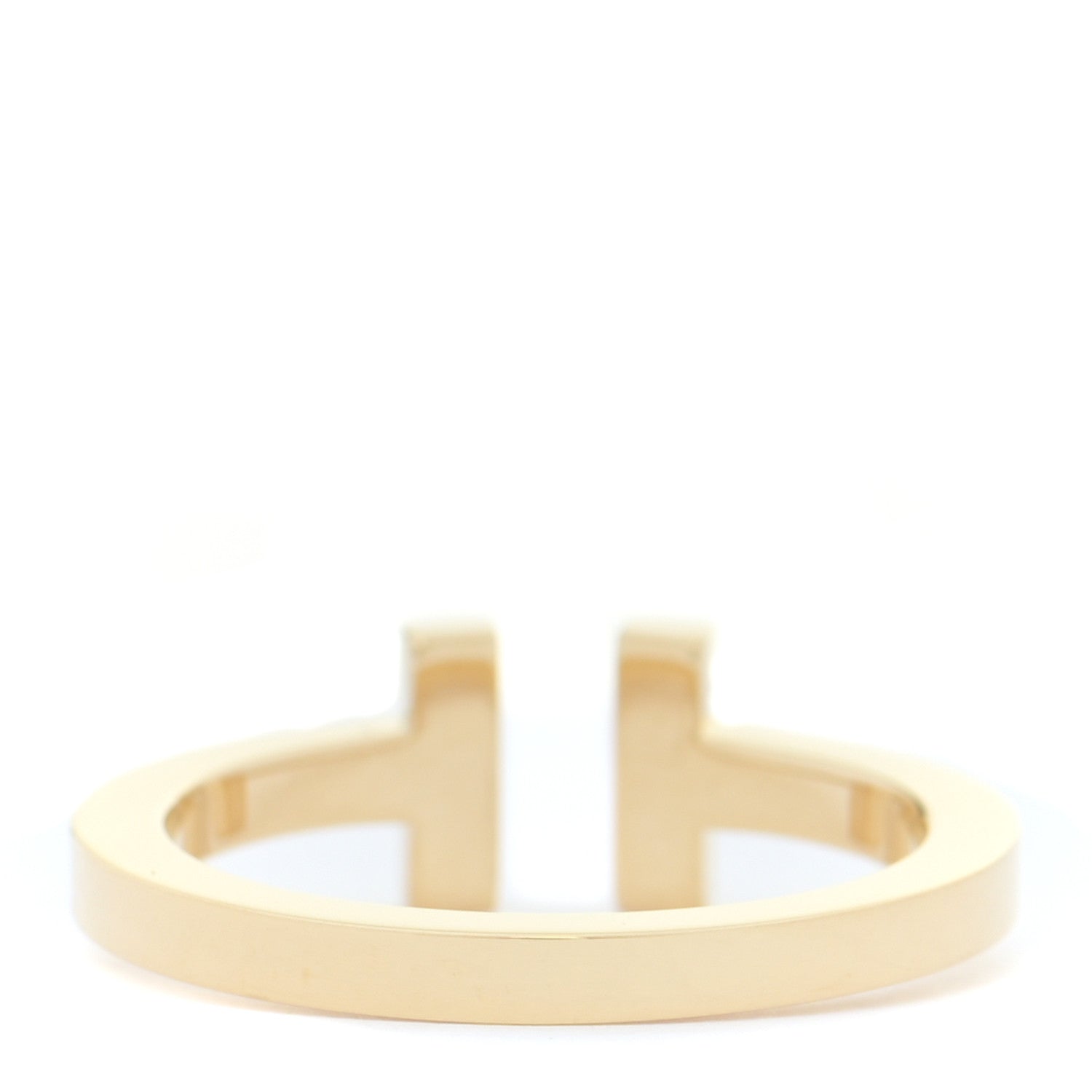 Tiffany 18K Yellow Gold T Square Ring 62 10 3 of 4