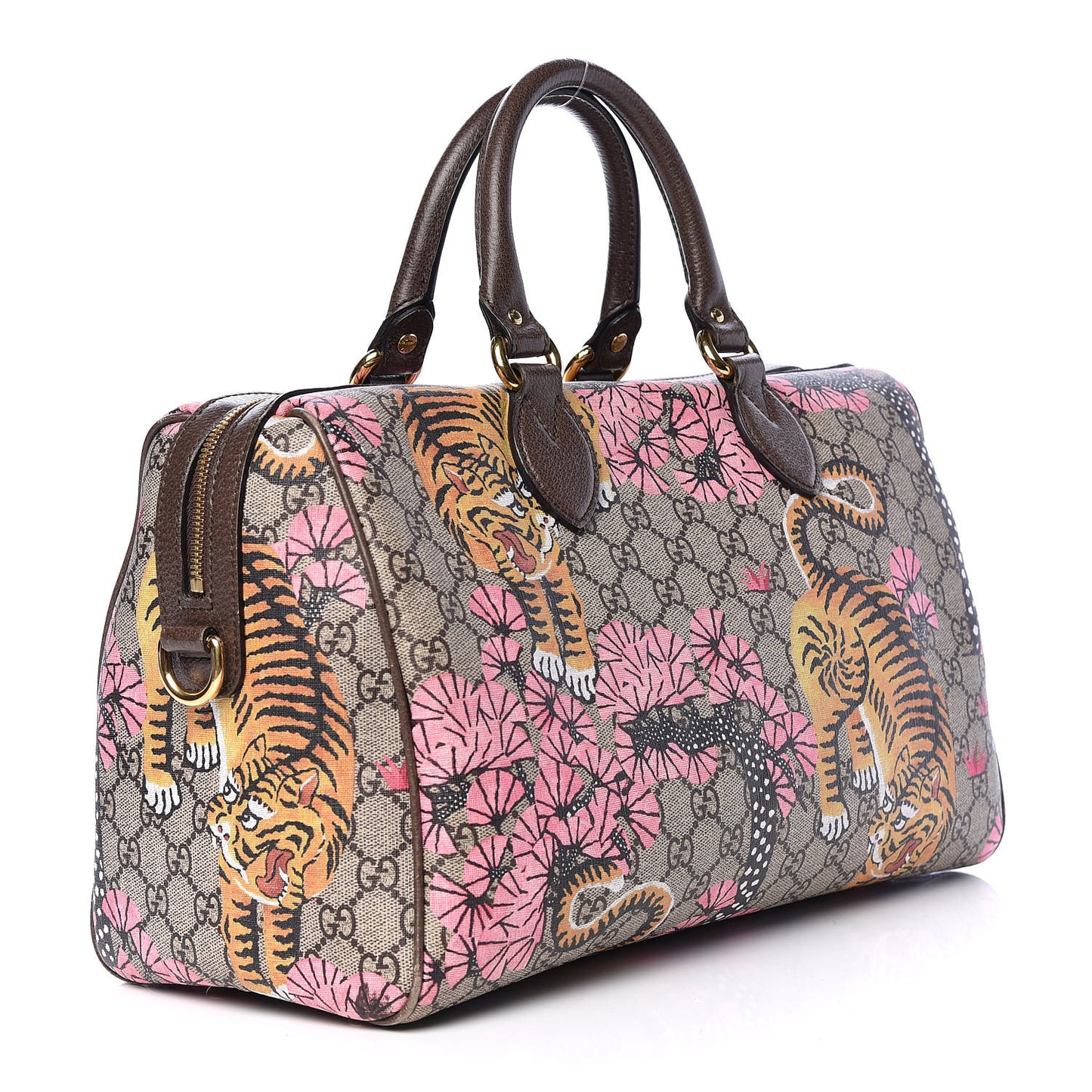 GG Supreme Monogram Bengal Medium Boston Beige PInk