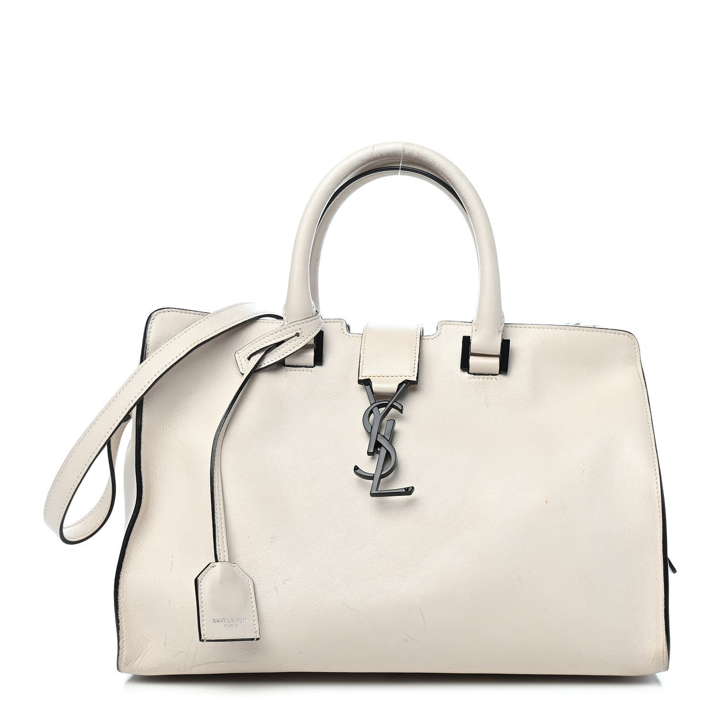 Smooth Calfskin Small Cabas Monogram White