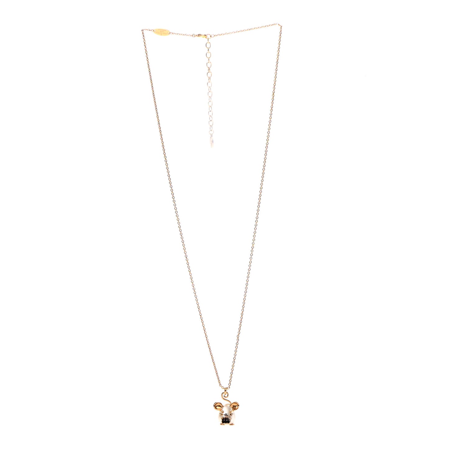 Vuittonite Rat Necklace Gold