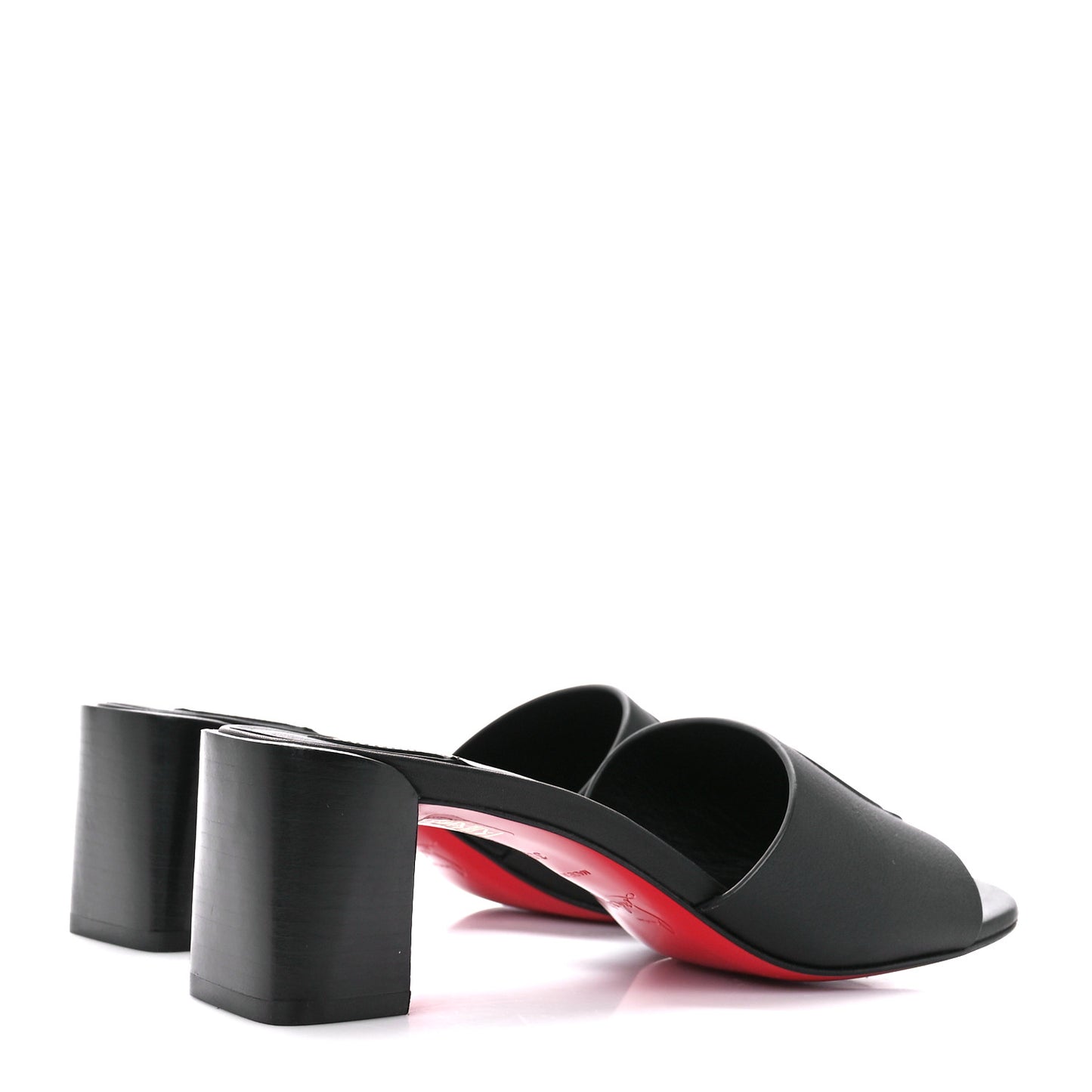 Calfskin Logo Embossed So CL 55 Mule 36.5 Black