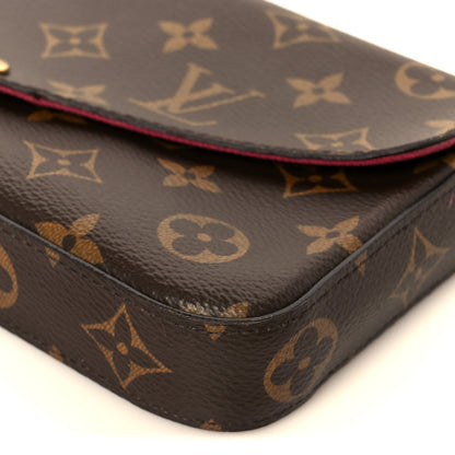 Louis Vuitton Monogram Pochette Felicie Chain Wallet Fuchsia 15 of 16